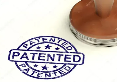 a stamp with the word patented on it